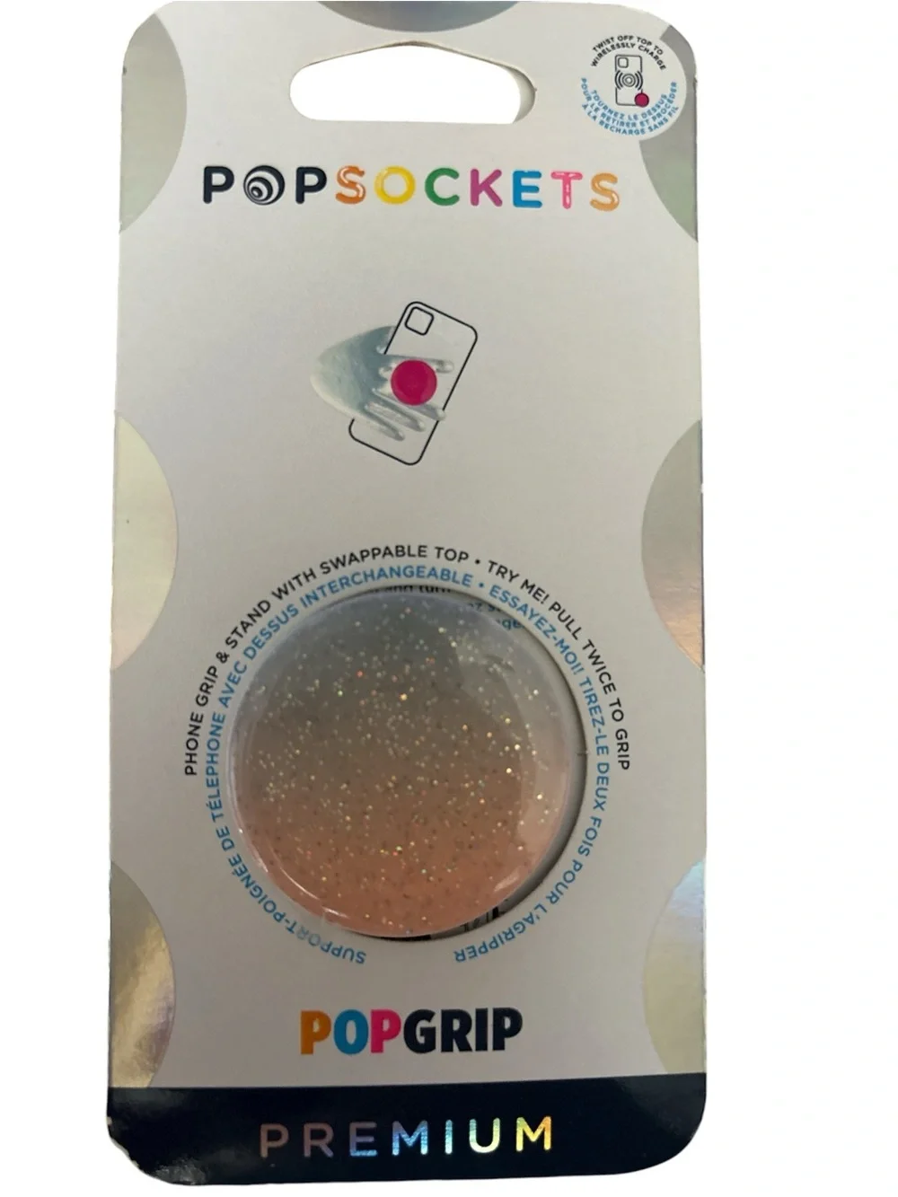PopSockets PopGrip Premium with Mint Green Beaded Phone Wristlet